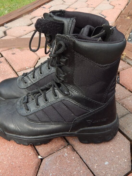 Bates Mens Tactical Tall Side Zip Ultralight Boots Size 9 Motorcycle Military